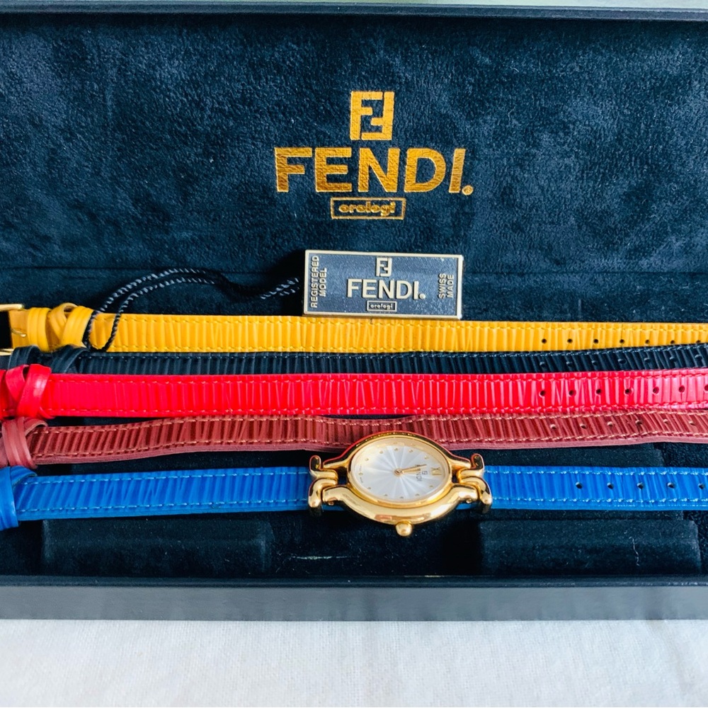 Fendi leather wrist watch. 5 different color straps.